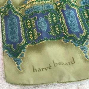 Vintage Harve Benard rectangular silk scarf RARE paisley design